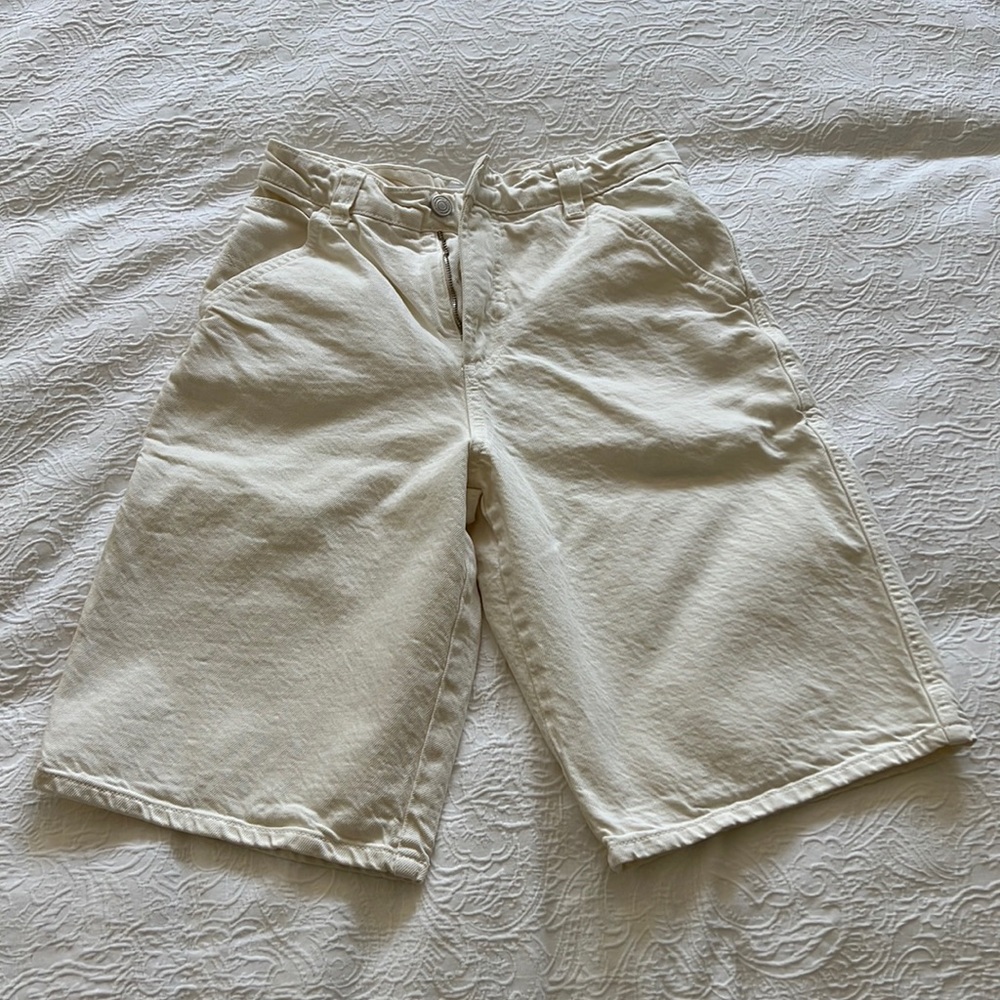 Zara Off-white Jean Short